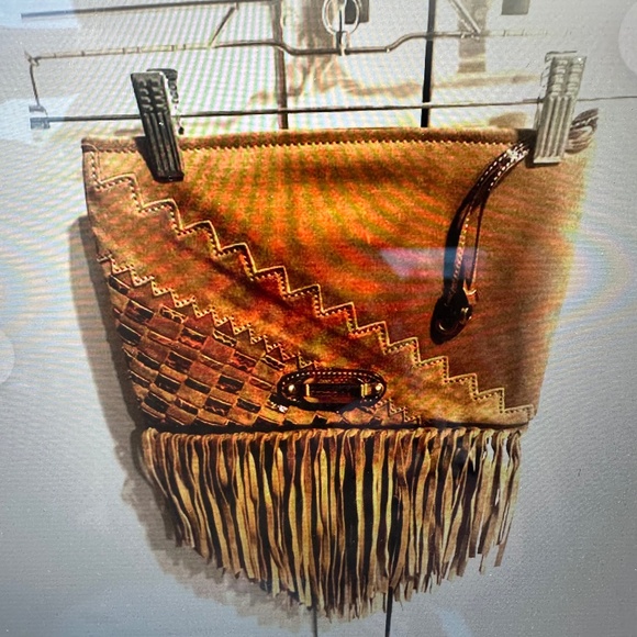 GORGEOUS RARE BRAND NEW Jimmy Choo Suede Clutch w/ Leather and Studded Accents! - Picture 1 of 15